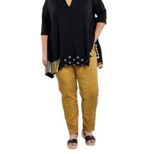 Alembika Leo Iconic Honey Pull On Stretch Ankle Pants 1X NWT Retail $300